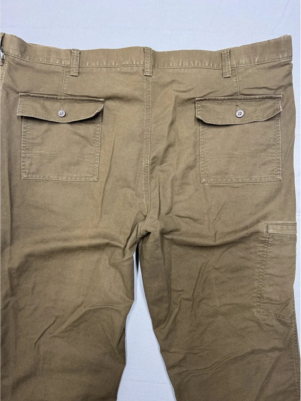Dockers Mens D3 Classic Fit Cotton Solid Cargo Pants 44x32 Brown Casual Work